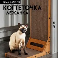 Когтеточка-лежанка &laquo;Пижон&raquo; из гофрокартона с кошачьей мятой &laquo;Хочу-Точу&raquo;, 60&times;40&times;25 см