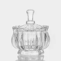 Сахарница Barselona, 200 мл, с крышкой, стекло, прозрачная
