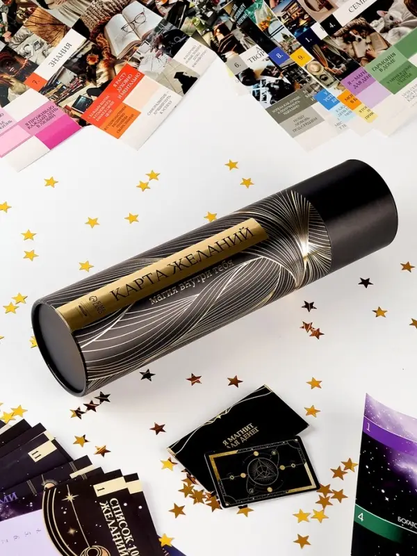 Карта желаний своими руками в тубусе &laquo;Любовь к себе&raquo;, набор для творчества.