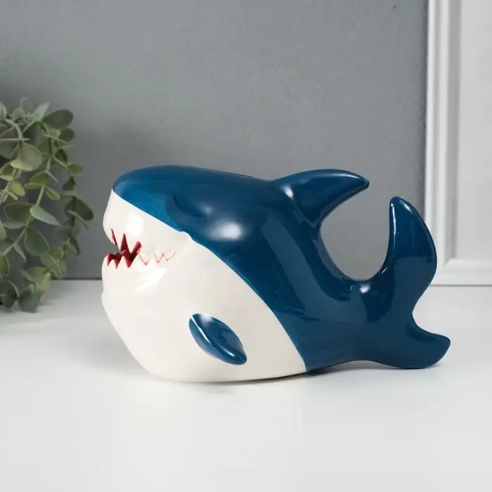 Копилка для денег &laquo;Акулёнок&raquo;, керамика, 12.6&times;19&times;11.5 см