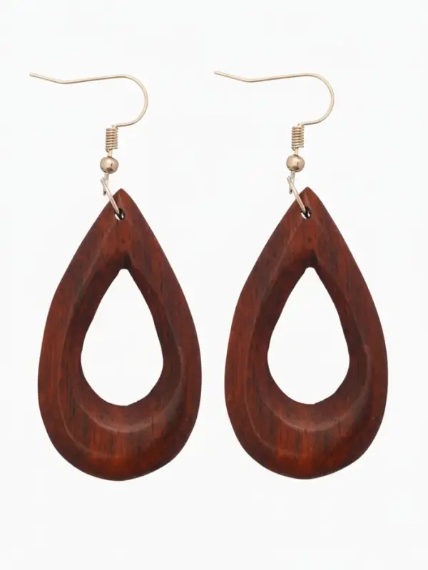 Серьги &laquo;Капля&raquo;, 4.8&times;2.7 см, дерево соно