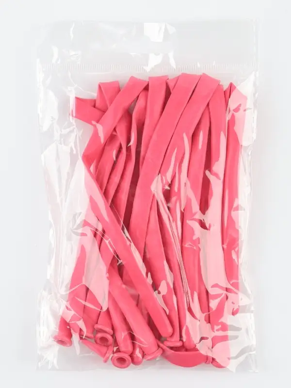 Воздушные шары для моделирования 125 см, d=5 см, 10 шт., розовые Воздушные шары для моделирования 125 см, d=5 см, 10 шт., розовые