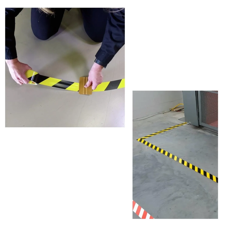 Лента для разметки ПВХ 50мм x 50м (150мкм) желто-черный