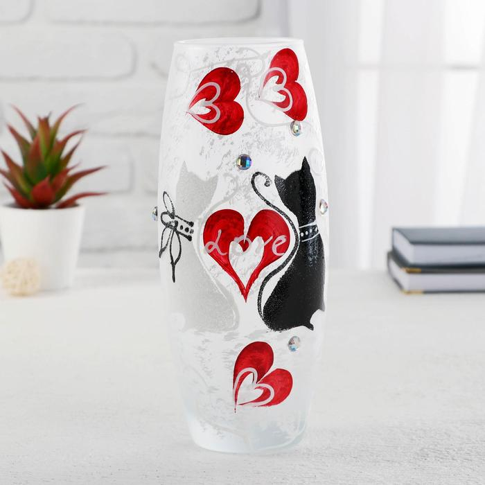 Ваза стекло Ваза стекло "Кошка" 2, d-7.5см 10х26 см, v=1.7л