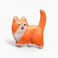 Брошь &laquo;Кот&raquo;, домашний, бело-коричневая в золоте