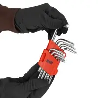 Набор ключей торцевых изогнутых коротких TORX 9 предметов (T10-T50) AVS TXS-9