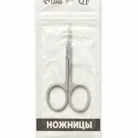 Ножницы маникюрные для кутикулы, загнутые, зауженные, 9 см