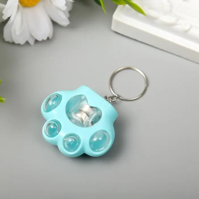 Фонарик свет на кольце Фонарик свет на кольце "Лапка" МИКС 4х5х2 см