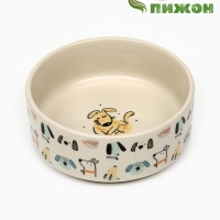 Миска керамическая "Собачки", 200 мл, 10,5 х 4 см