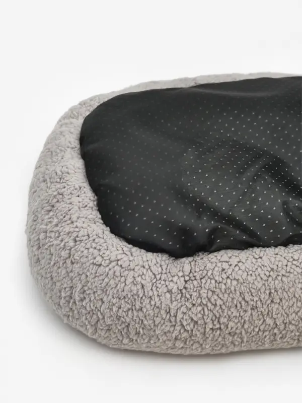 Лежанка для животных &laquo;Уют&raquo;, мягкий мех, 45&times;35&times;11 см, серая