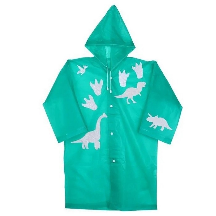 Дождевик «Динозаврики» со светоотражающими наклейками, рост 120-160 см Дождевик «Динозаврики» со светоотражающими наклейками, рост 120-160 см