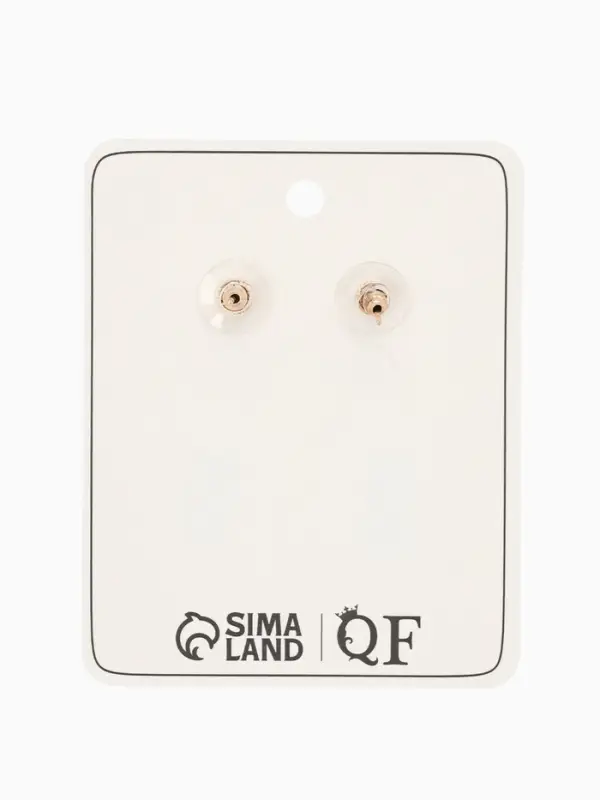 Серьги со стразами &laquo;Клео&raquo;, классика, цвет изумрудный в золоте