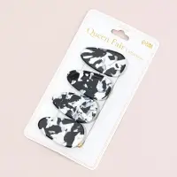 Зажимы для волос QF &laquo;Маргарита&raquo;, набор 4 шт., 4 см, чёрно-белые