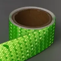Светоотражающая лента, самоклеящаяся, зеленая, 5 см &times; 5 м