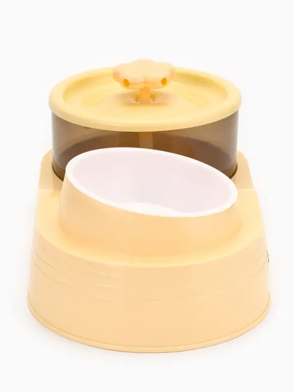 Фонтан для животных с миской &laquo;Пижон&raquo;, 34&times;17.5&times;11.5 см, бежевый