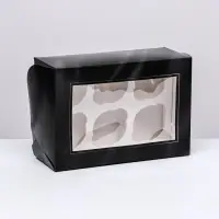 Упаковка на 6 капкейков с окном, &laquo;Лучшему мужчине&raquo;, 25&times;17&times;10 см