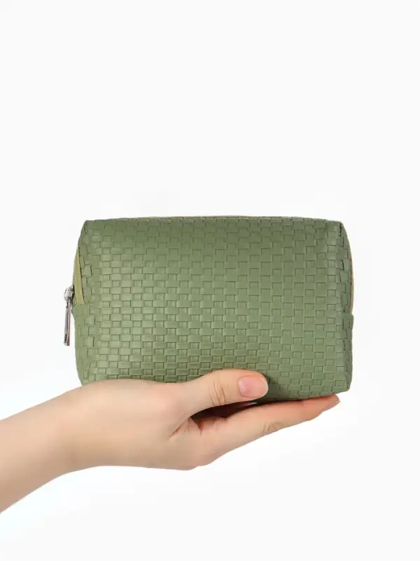 Косметичка дор Плетенка, 16*5*10, отдел на молнии, хаки