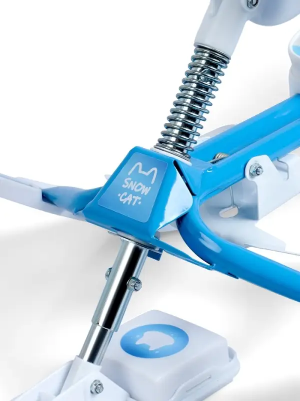 Снегокат растущий &laquo;Морозные гонки&raquo; Snow Cat, со спинкой, белый, голубой