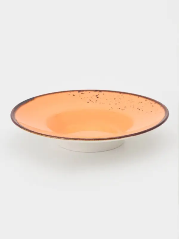 Тарелка для пасты Magistro &laquo;Церера&raquo;, 160 мл, d=21 см, фарфор, оранжевая