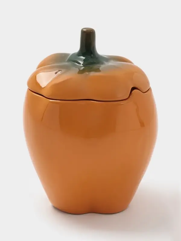 Горшок для запекания Борисовская керамика «Перец», 650 мл, оранжевый Горшок для запекания Борисовская керамика «Перец», 650 мл, оранжевый