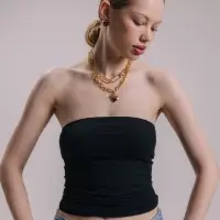 Цепь многослойная &laquo;Железное сердце&raquo;, 2 яруса, L=32 и 40 см, цвет золото