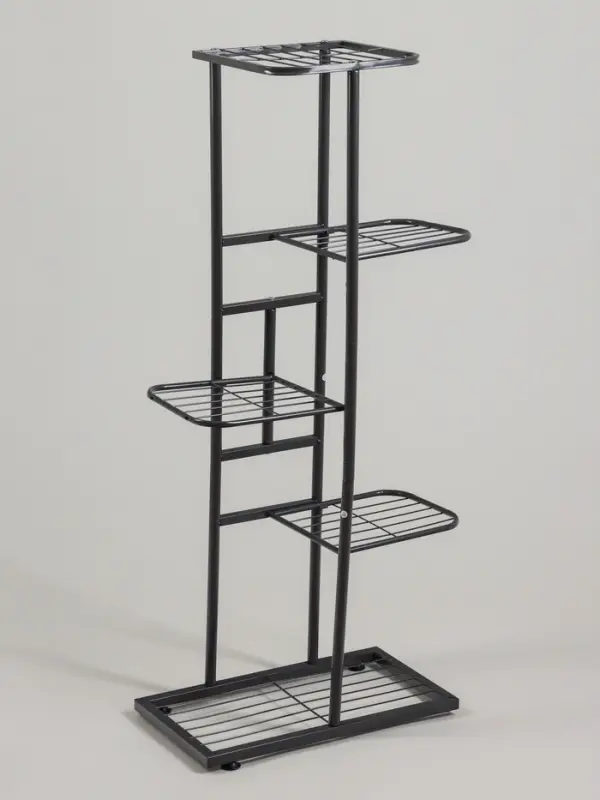 Подставка для цветов Greengo, 5 полок, 44&times;22&times;95 см, напольная, металл, тёмно-серая