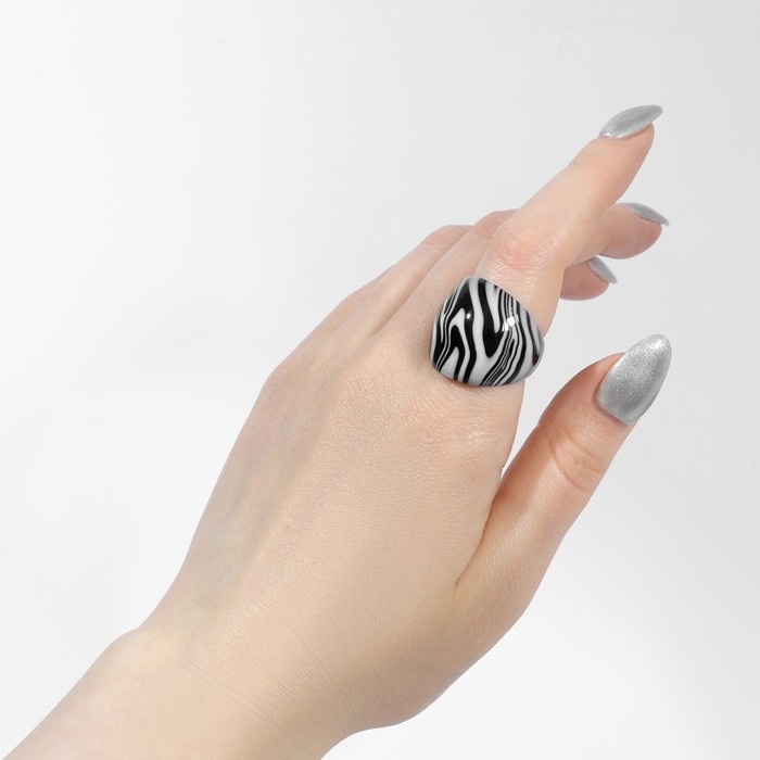 Кольцо «Муранское стекло» волны, цвет МИКС