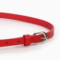 Ремень женский, пряжка металл, 1 прокол, 1.4&times;105 см, красный