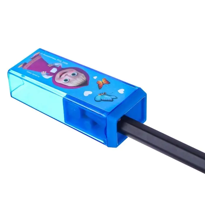 Точилка пластиковая прямоугольная, «Маша и медведь»