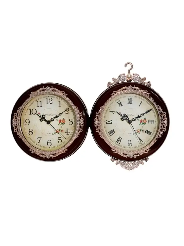 Часы настенные двусторонние &laquo;Розы&raquo;, подвес, 41&times;33 см