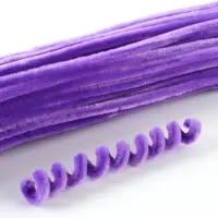 Синельная проволока 100 штук, 30&times;0.8 см, сиреневая