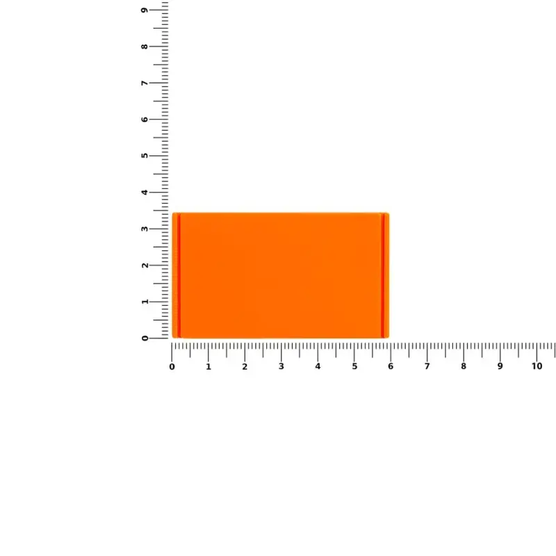 Лейбл из ПВХ Dzeta, M, оранжевый неон