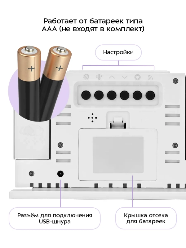 Метеостанция домашняя погодная станция часы КТ-3727