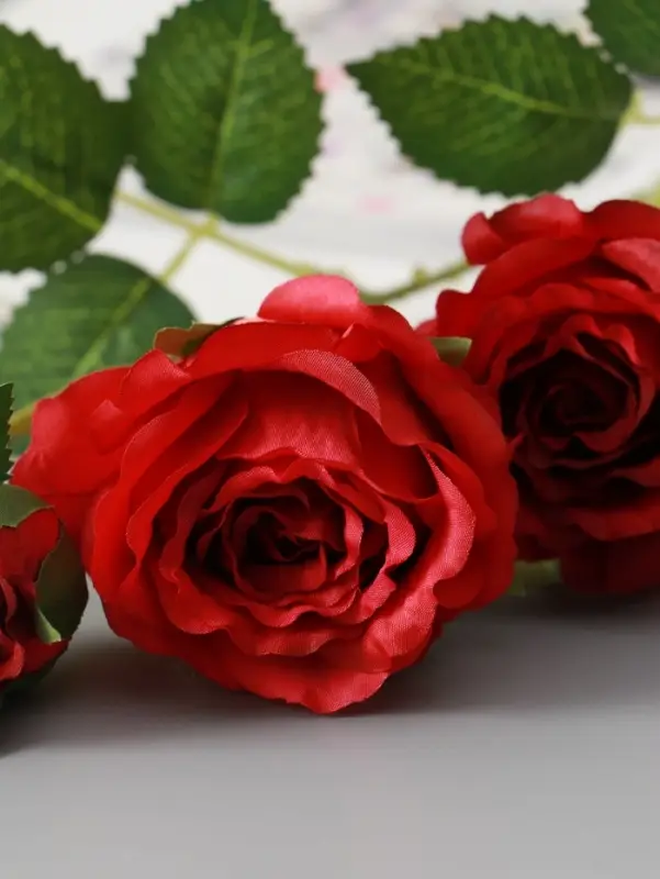 Цветы искусственные &laquo;Роза Августина галант&raquo;, d=6 см, h=55 см, красные