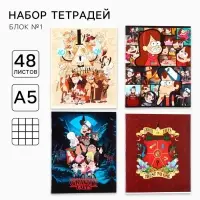 Тетрадь 48 л., 4 шт. в клетку, &laquo;Гравити Фолз&raquo;