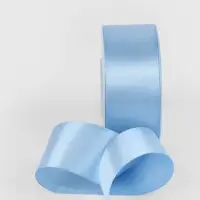 Лента атласная TEIRA, двухсторонняя, 38 мм, 25&plusmn;1 м, светло-голубой №332