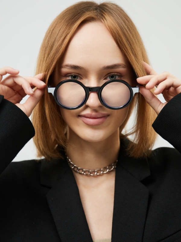 Очки имиджевые женские, для компьютера, ширина 14.3 см, дужка 14.5 см, линза 6.1 х 5.2 см