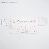 Коробка для макарун кондитерская, упаковка «Meow or never», 18 х 5,5 х 5,5 см
