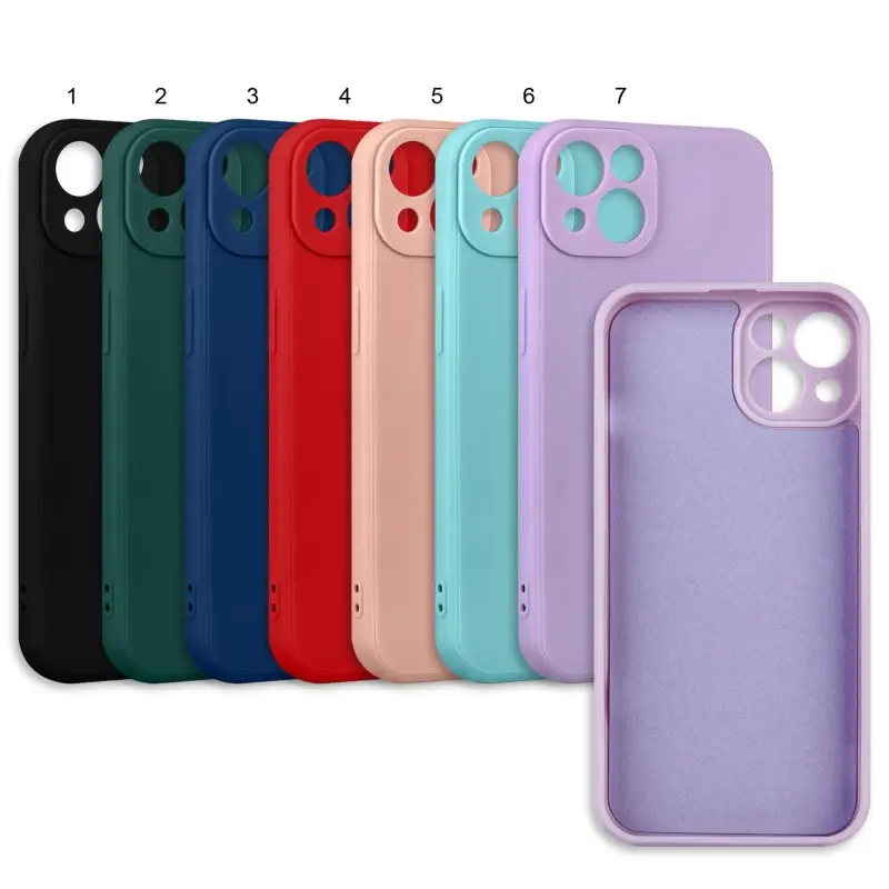 Чехол для iPhone 13 цветной силикон