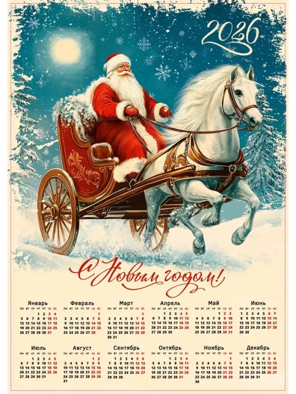 Календарь 2026 «Винтаж», А2 Календарь 2026 «Винтаж», А2