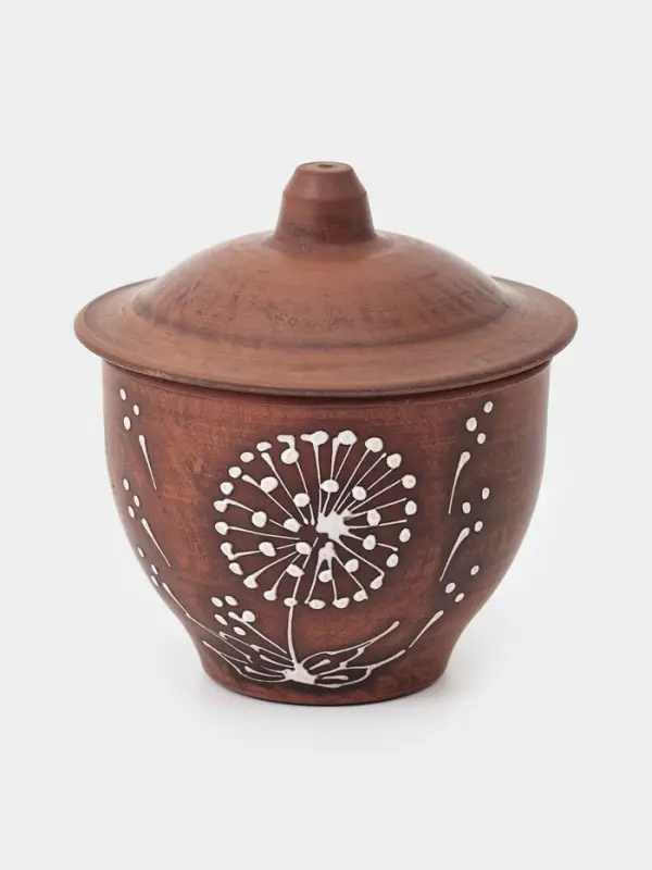 Горшок для запекания &laquo;Одуванчик&raquo;, 600 мл, 12&times;12&times;13 см, красная глина