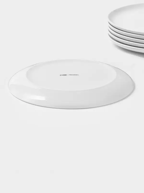 Тарелки Magistro Mien, d=26.3 см, набор 6 шт., фарфор, белые