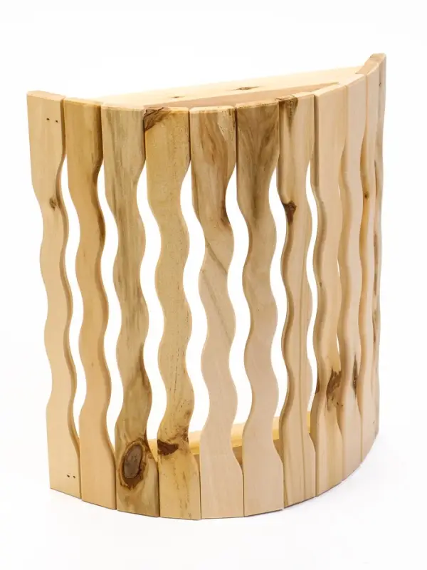 Абажур для бани и сауны &laquo;Волны&raquo;, липа, 31.3&times;27.3&times;8.6 см, настенный, угловой