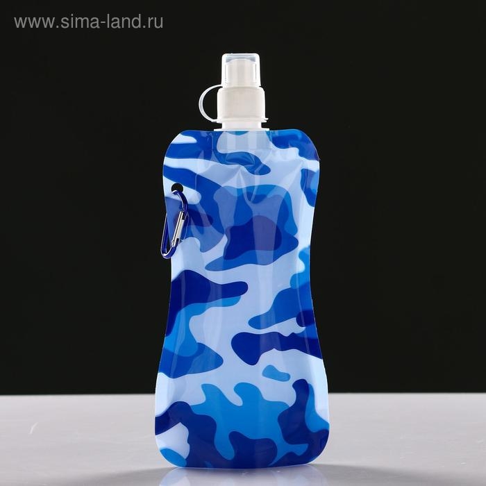 Фляжка для воды, 400 мл,  Фляжка для воды, 400 мл, "Камуфляж", 26 х 12 см, микс