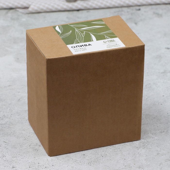 Кружка керамическая Dolce Ceramo «Олива», 450 мл, зелёная Кружка керамическая Dolce Ceramo «Олива», 450 мл, зелёная