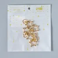 Карабин металлический &laquo;Звезда&raquo;, 34&times;24 мм / 8&times;2.2 мм, 5 шт., под золото