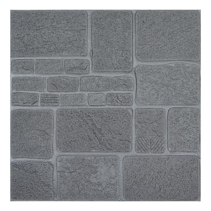 Самоклеящаяся ПВХ панель Самоклеящаяся ПВХ панель "Серая плитка" 70*70см