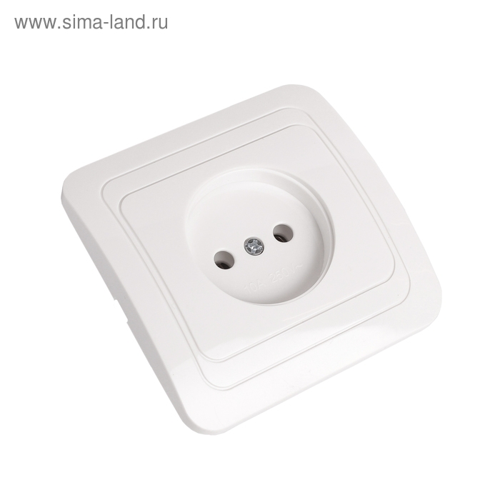 Розетка Smartbuy  Розетка Smartbuy "Марс", одноместная, 10 А, без заземления, белая