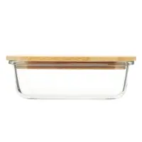 VETTA Контейнер для продуктов 600мл, крышка бамбук, жаропрочное стекло