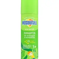 Аэрозоль Репеллент Mosquitall, от клещей и комаров, для детей, 150 мл